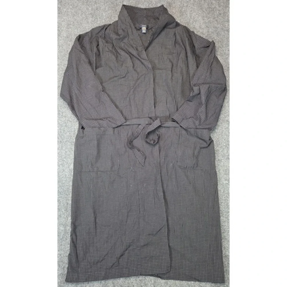 Polo Ralph Lauren Sleepwear Robe Mens Small Black Checkered Cotton